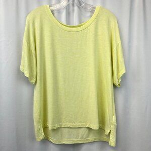 Gap Body Womens Yellow Short Sleeve Round Neck Pullover T-Shirt Size Large